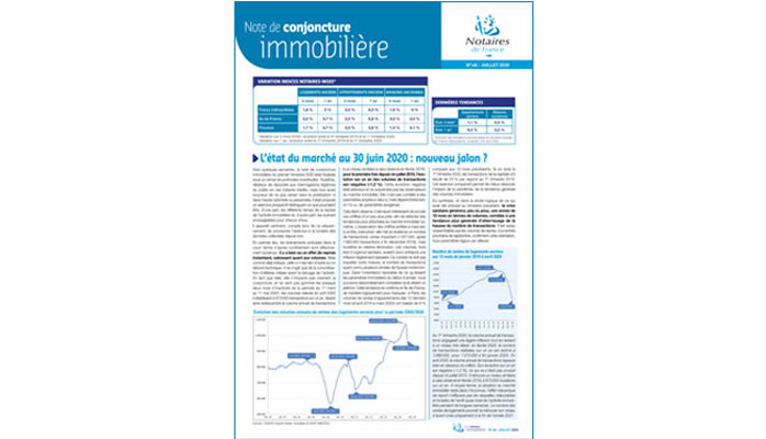 Note de conjoncture immobilière n°48 / Juillet 2020